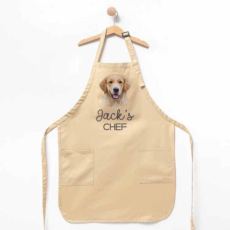 Custom Pet Portrait Apron, Custom Dog Apron, Personalized Apron Gift For Dog Mom, Pet Lover