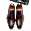 Nice Men Brown Leather Oxford Dress shoes