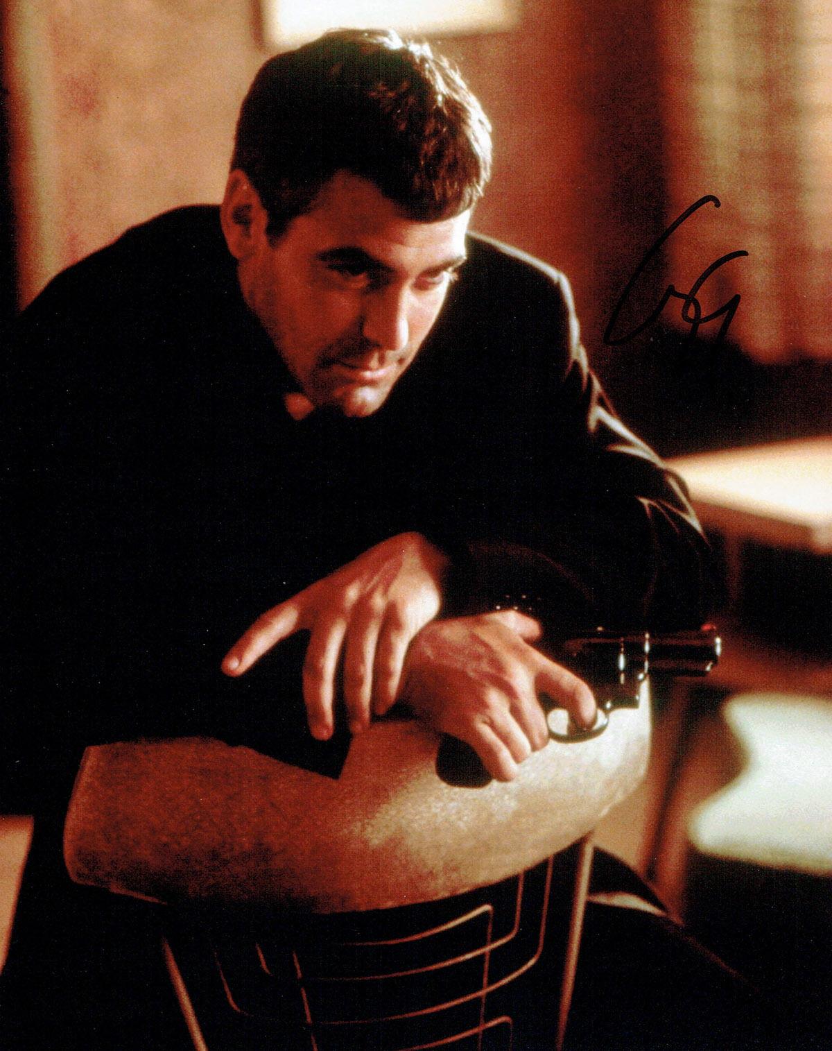 George CLOONEY SIGNED Autograph Photo Poster painting AFTAL COA From Dusk Till Dawn Seth GECKO