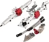  Aluminum Alloy CNC Front Rear Axle Set 30T/8T for 1/10 RC Crawler Axial AR44 SCX10 II 90047 90046 AX90060 Builders Kit Upgrade (Gray)