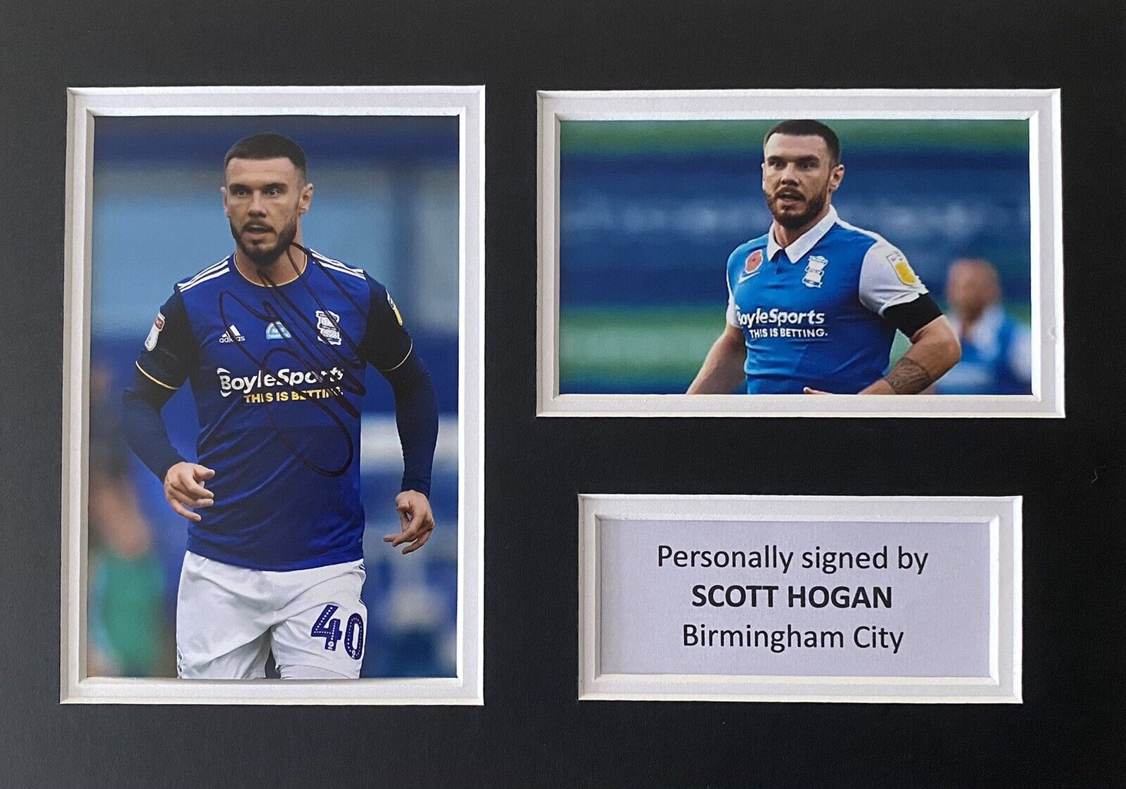 Scott Hogan Hand Signed Birmingham City Photo Poster painting In A4 Mount Display