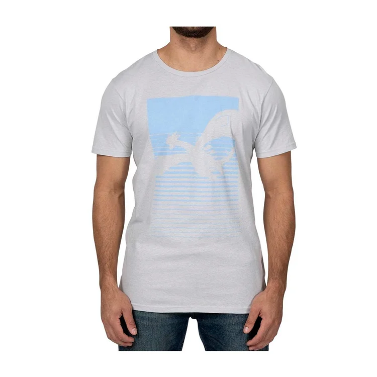 Lugia Gray Relaxed Fit Crew Neck T-Shirt - Men
