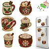 Diamond Painting Fridge Magnets Kit Christmas 6Pcs Pearl Resin DIY Craft