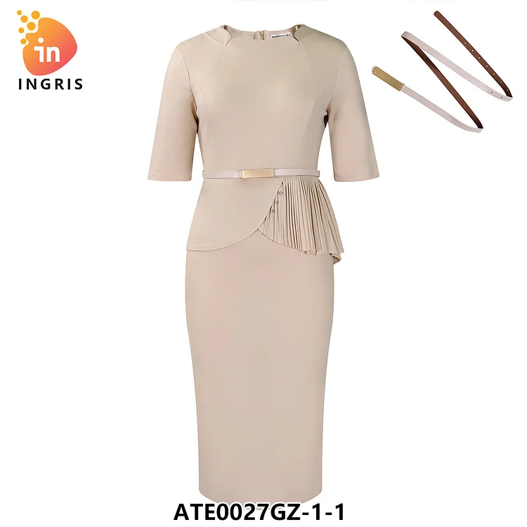 Spring Est Elegant OL Professional Women's T-shirt OfficeDress-ATE0027GZ