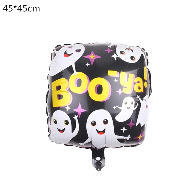 Halloween Pumpkin Ghost Balloons Halloween Decorations Spider Foil Balloons Inflatable Toys Bat Globos Halloween Party Supplies