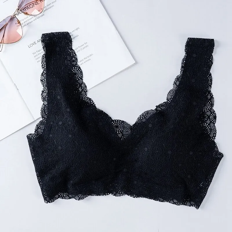 Sexy Lace Bras For Women Seamless Bra Push Up Bralette Brassiere Breathable Comfortable Sleep Soutien Gorge Female