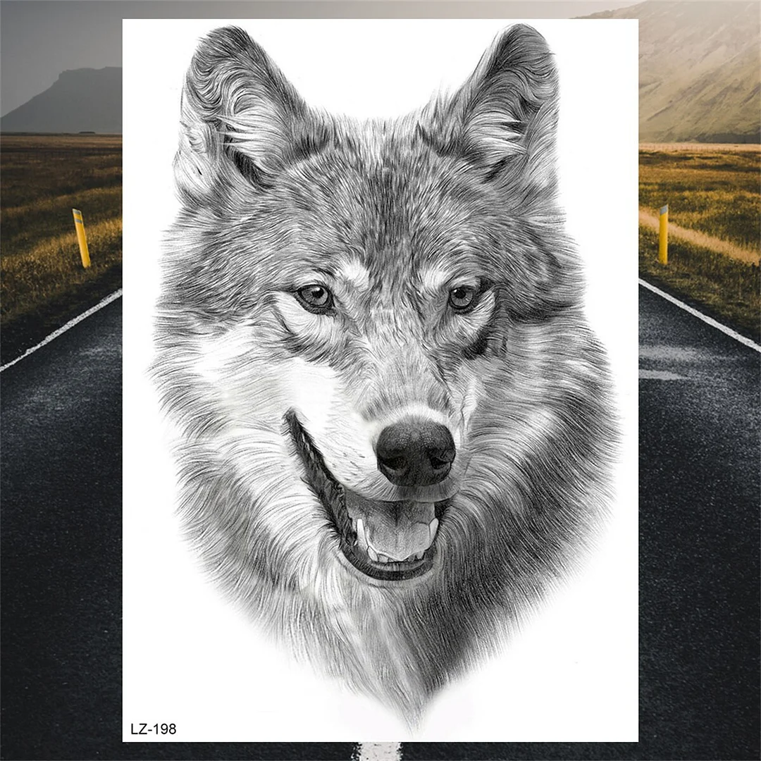 Sdrawing Cuttlefish Skeletion Scary Temporary Tattoos For Men Women Pirate Tiger Skull Totem Fake Tattoo Sticker Tatoos Octopus