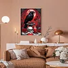 Skelett Kr&auml;he 5d DIY Diamond Art Malerei Sets f&uuml;r Geschenk Zuhause Wanddekoration 30x40cm