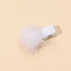6PCS Adorable Plain Colors Fluffy Hair Pins for Baby Girls