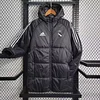 2024/2025 Real Madrid Black-White Edge Soccer Long Cotton jacket 1:1 Thai Quality