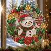 Diamond Painting Snowman Wreath Ornament Hanging Decor 9.45x9.45in