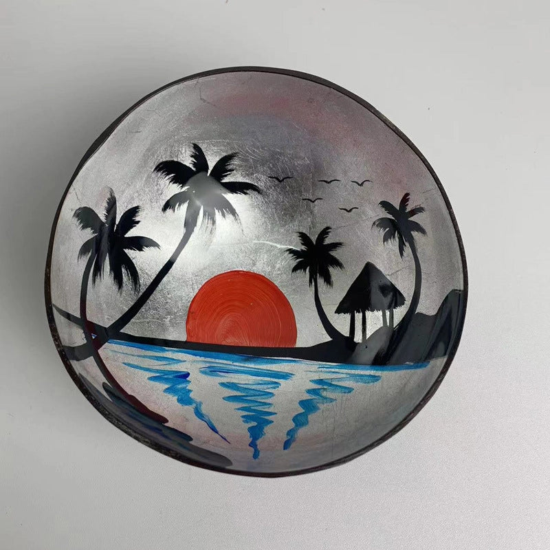 Pastoral Solid Color Coconut Shell Charcoal Shell Tableware 1 Piece