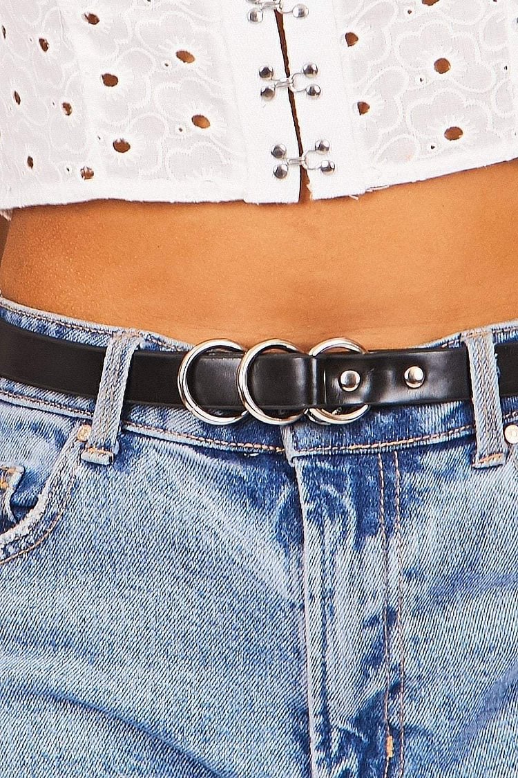 Black Triple Ring Belt Katch Me