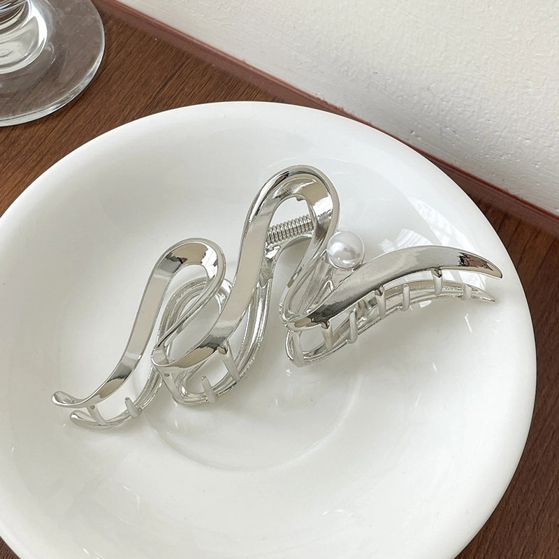 Casual Minimalist Women’s Star Solid Color Alloy Metal Hollow Out Hair Clip Hairpin Hair Claws