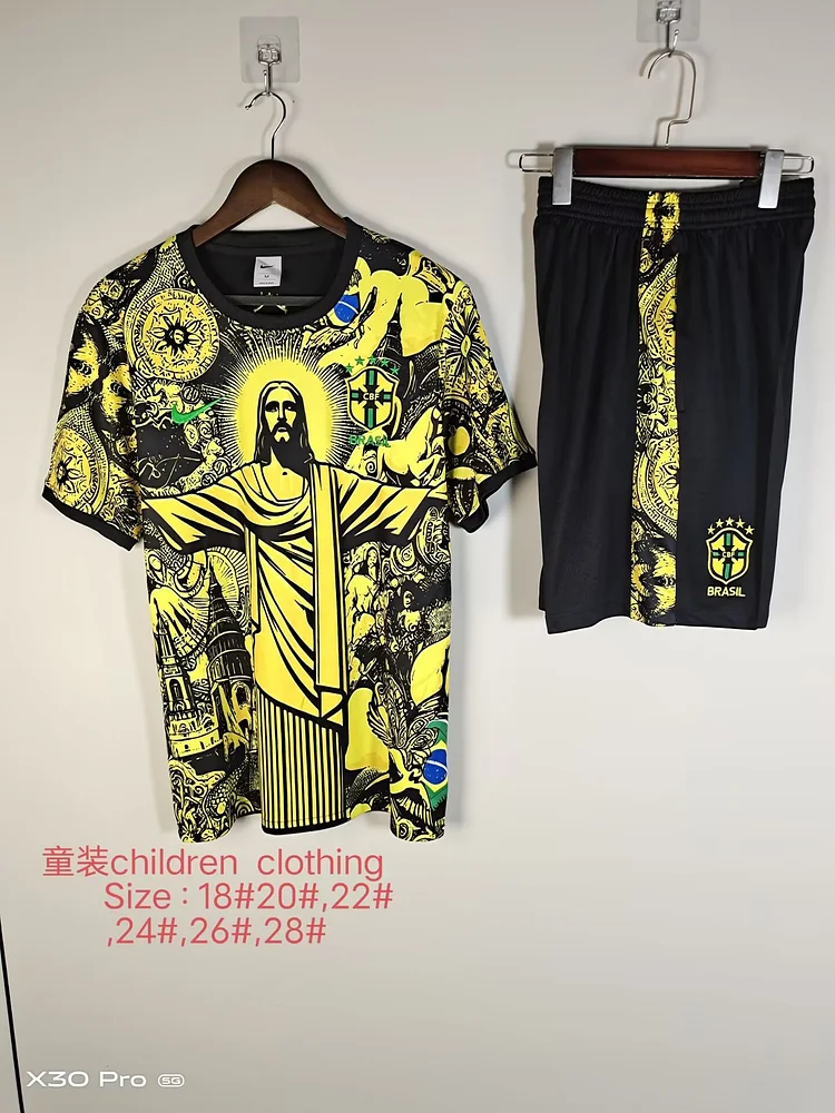 2025-26 Brazilian children's vest training suit yellow