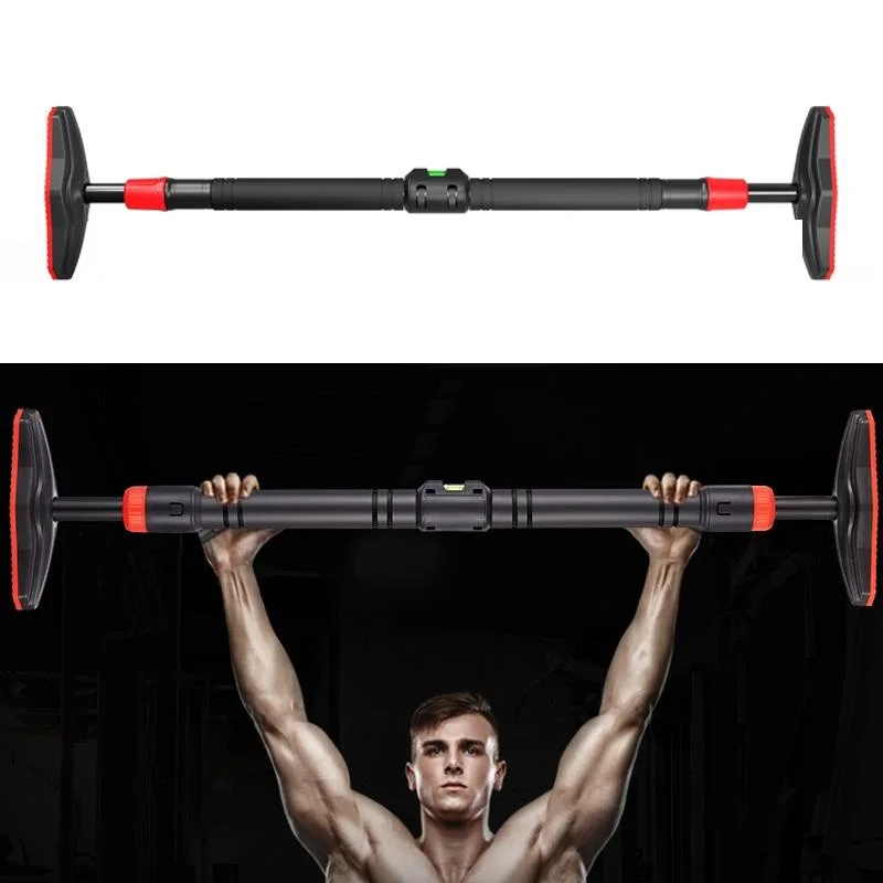 Punch-free Home Wall Indoor Horizontal Bar Pull-up Device Fitness Equipment, Specification: With Spirit Level, Short 