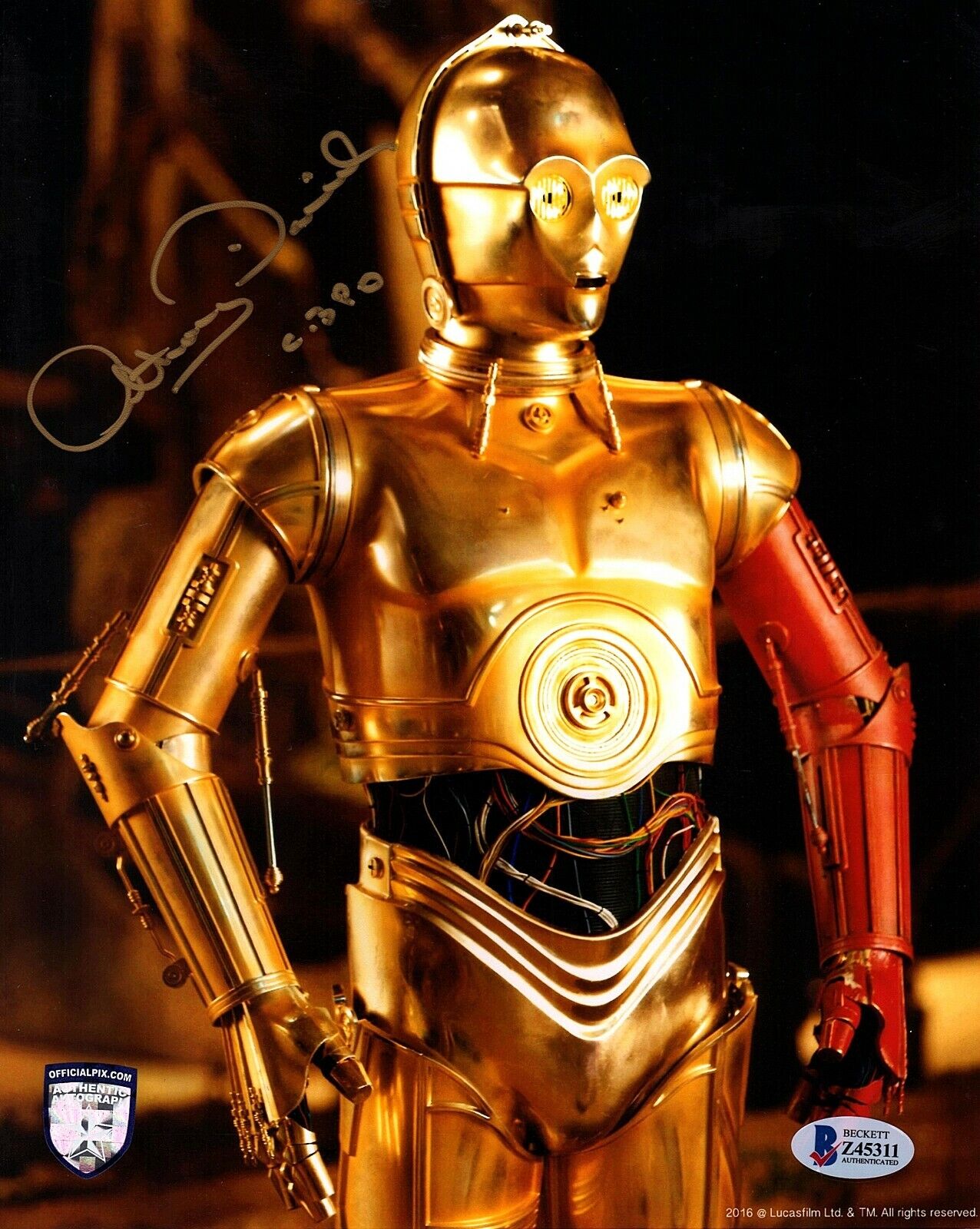 ANTHONY DANIELS Signed STAR WARS C3-P0