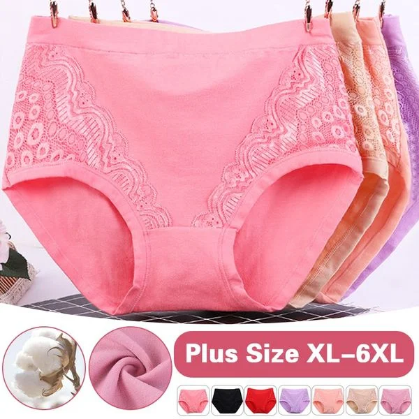 2022 Plus Size High Waist Leak Proof Cotton Panties - Christmas Sale 48% OFF