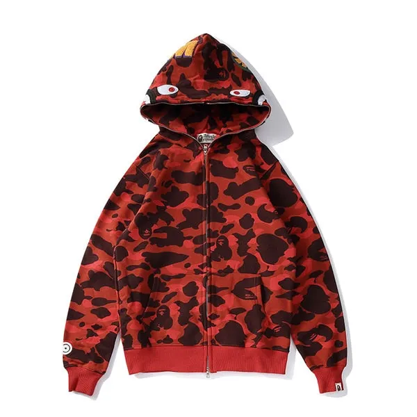 JESSIC Camouflage Classic Sweater Thin Zipper Hoodie Couple Sweater Zip Hoodie Women Jacket Coat 2021 New
