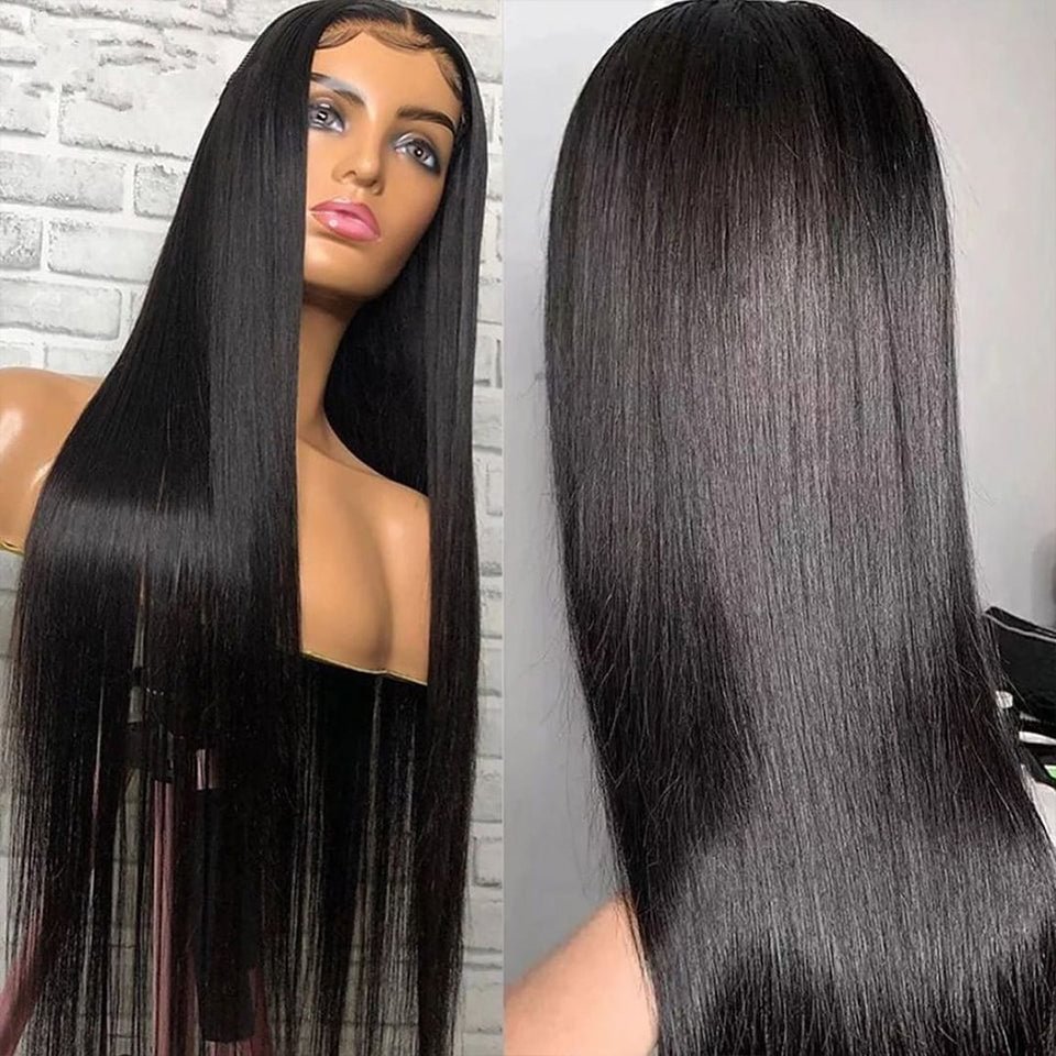 All Lengths Available! Super Long Straight Virgin Hair Lace Frontal Wig
