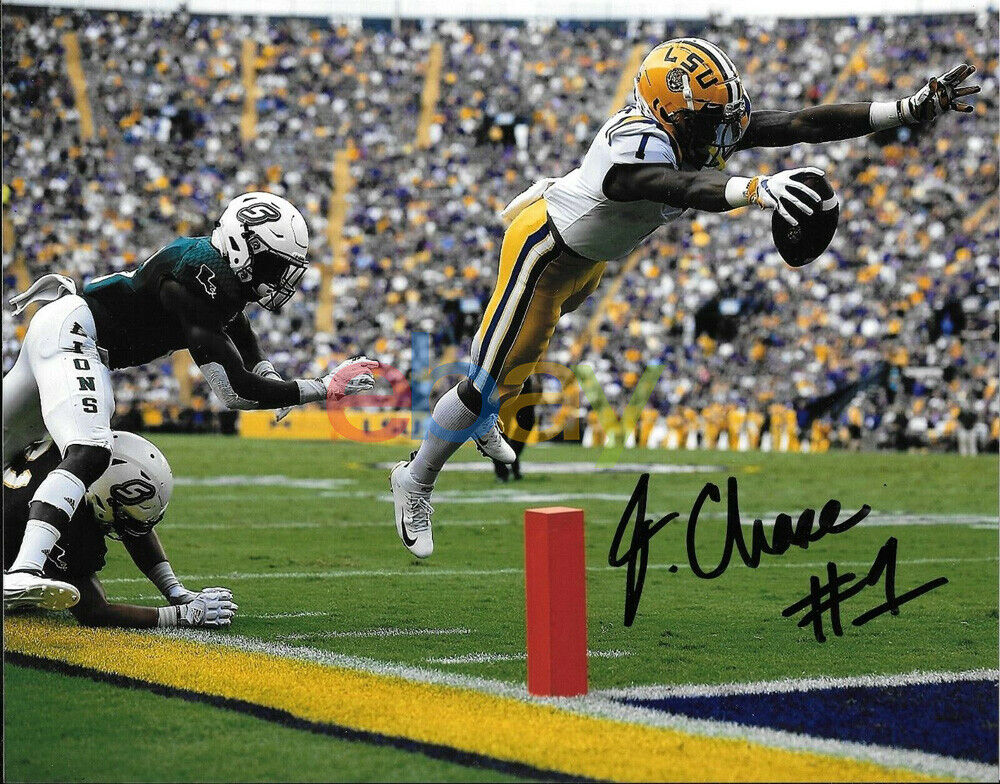 JA'MARR CHASE SIGNED LSU TIGERS 8X10 Photo Poster painting reprint