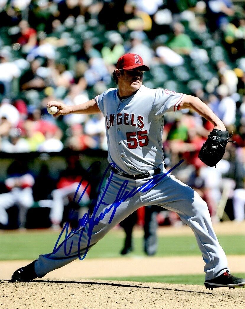 Signed 8x10 JASON ISRINGHAUSEN Los Angeles Angels Autographed Photo Poster painting- COA