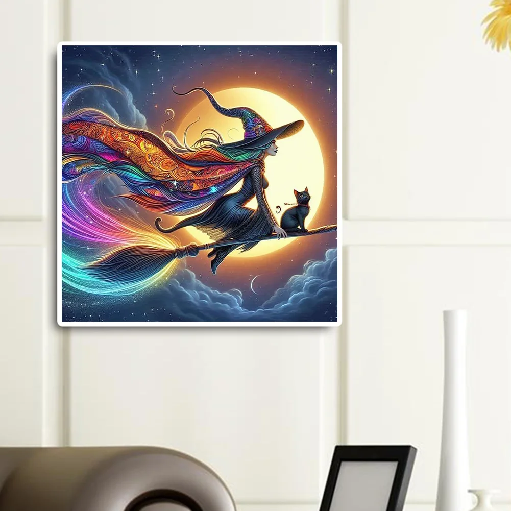 Diamond Painting - Full Round Drill - Halloween Witch(Canvas|40*40cm)