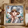 Noble blanche en forme sp&eacute;ciale 5d &agrave; pierres partielles DIY peintures de diamants peintures d&rsquo;art pr&eacute;cieux pour adultes d&eacute;butants d&eacute;coration int&eacute;rieur