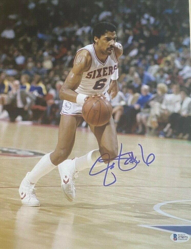 Julius Erving signed autographed 11x14 Photo Poster painting Hall of Fame COA Beckett