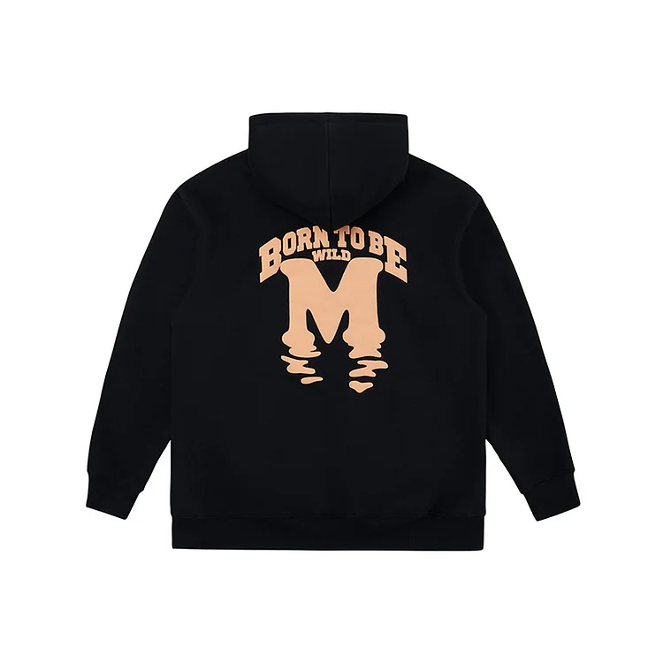 Foam M Printed Sweatshirt Loose Hooded Sweatshirt at Hiphopee