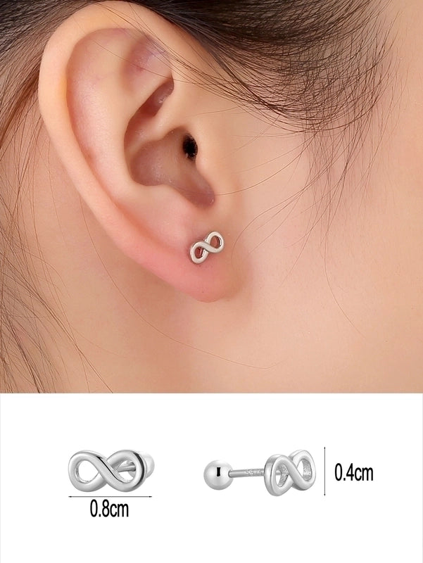 1 Pair 14K Gold Plated 925 Sterling Silver Zircon Star Moon Butterfly Ear Studs