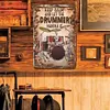 Gardez votre calme et laissez le batteur s&rsquo;en occuper - Panneaux en &eacute;tain m&eacute;tallique(20*30cm/30*40cm) - Musique