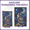 Diamond Painting -DIY Round Drill Starry Sky and Cats(40x60cm)