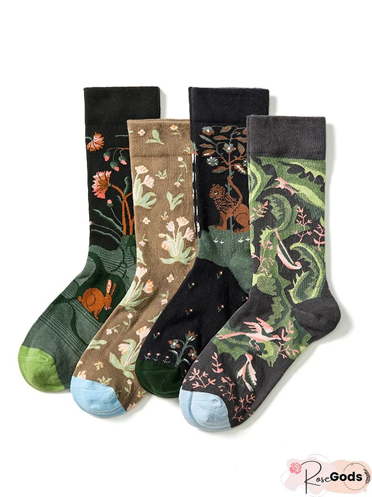 Jacquard Cotton Socks