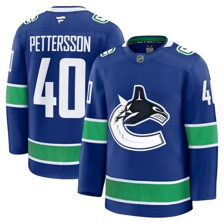 Youth Vancouver Canucks #40 Elias Pettersson  Blue Home Jersey