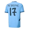 DE BRUYNE #17 Manchester City Home Soccer Jersey 2024/25 &ndash; UCL