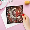 6 stücke Sonne Mond DIY Diamant Kunst Grußkarten Dankeschön-Karten Urlaub Segen