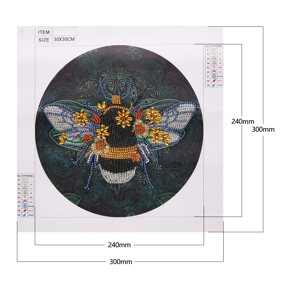 Diamond Painting - Special Shaped Drill - Bee(30*30cm)