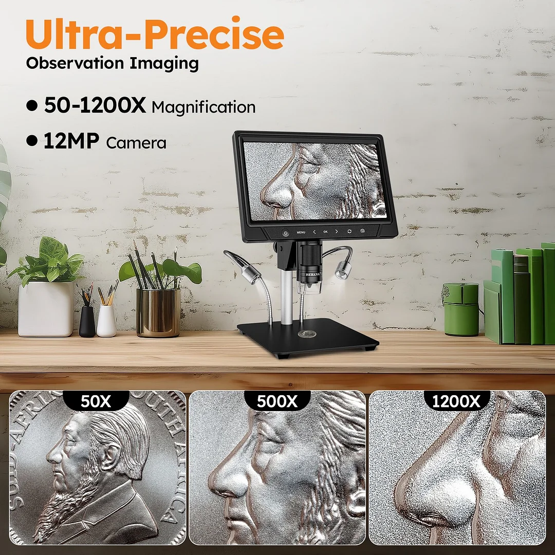 BEBANG 10.1" LCD Digital Microscope for Adults