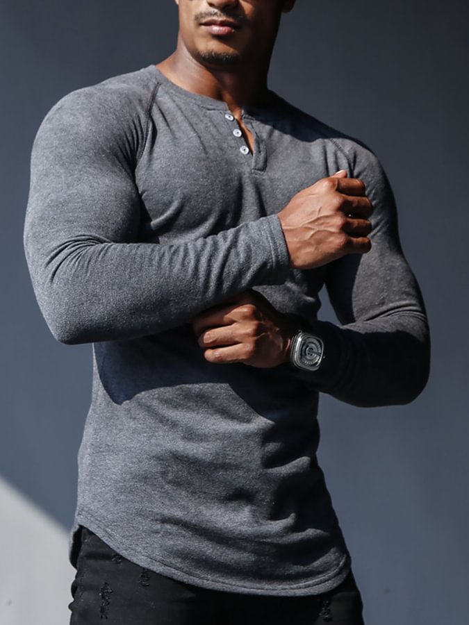 Men's Sports Long Sleeve Slim Top