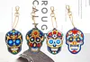 4pcs DIY Skull Full Drill Special Shaped Diamond Painting Keychains Gifts
