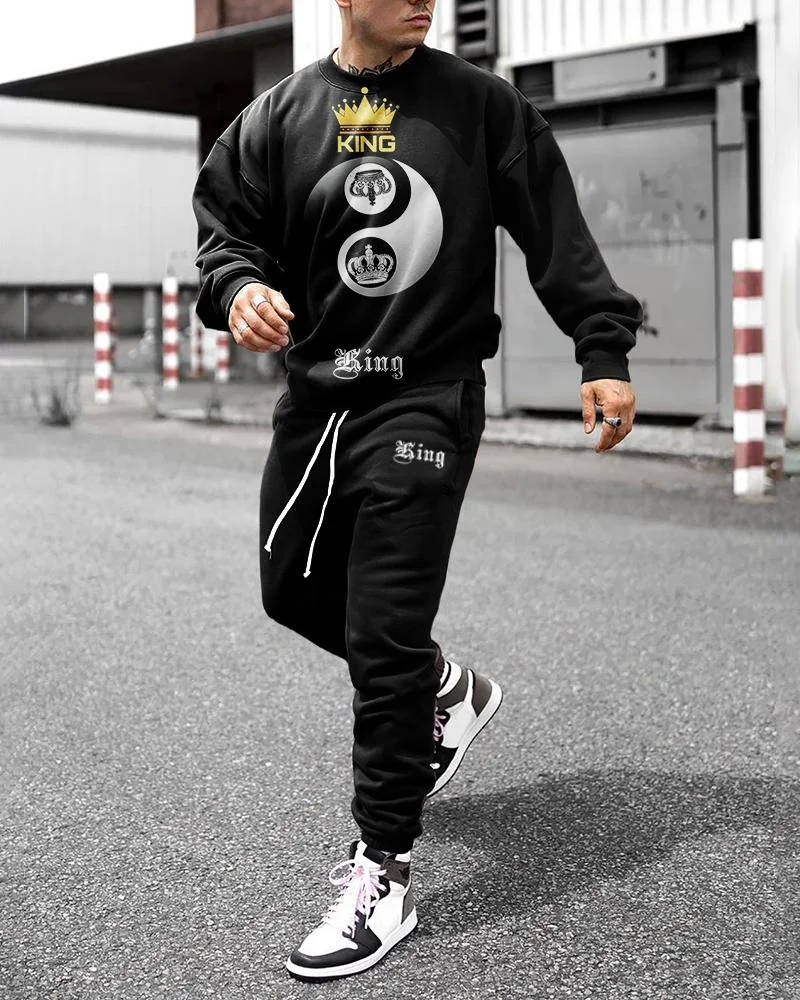 men's king leisure sports Hoodies suits