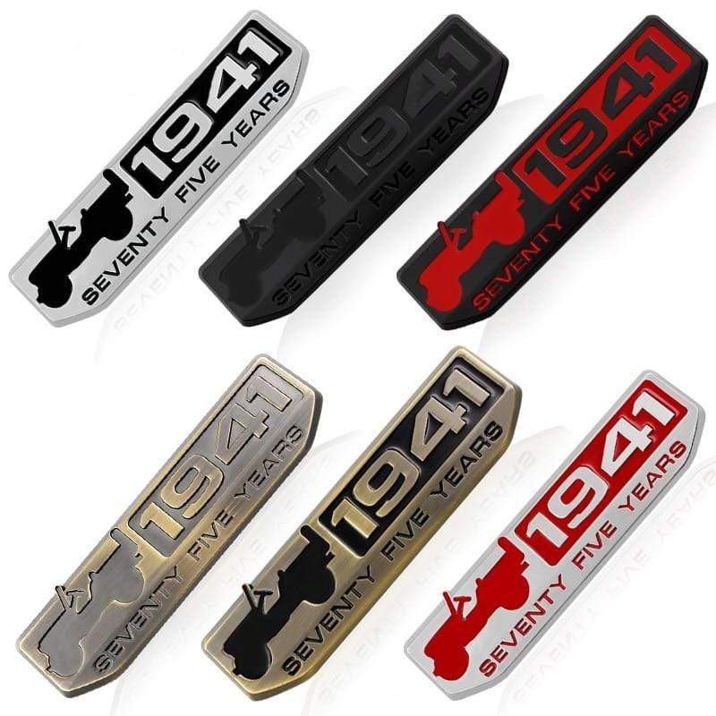 1pcs 1941 Car Stickers 3D Badge Texas Edition Star TRAIL RATED 4X4 Limited Emblem Metal Refitted For JEEP Car Styling Car shape voiturehub dxncar