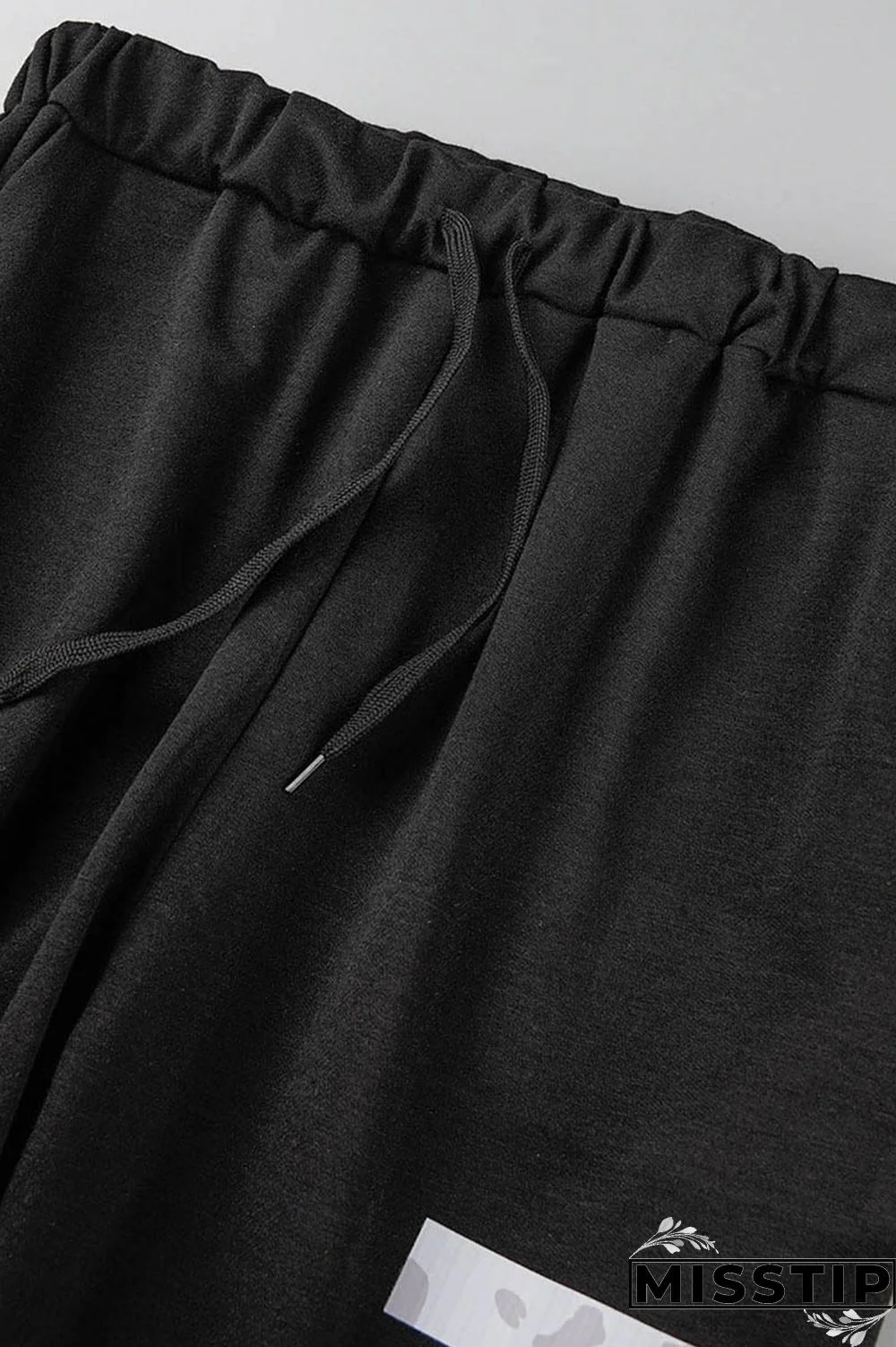 Blue Casual Letter Print Patchwork O Neck Long Sleeve Two Pieces