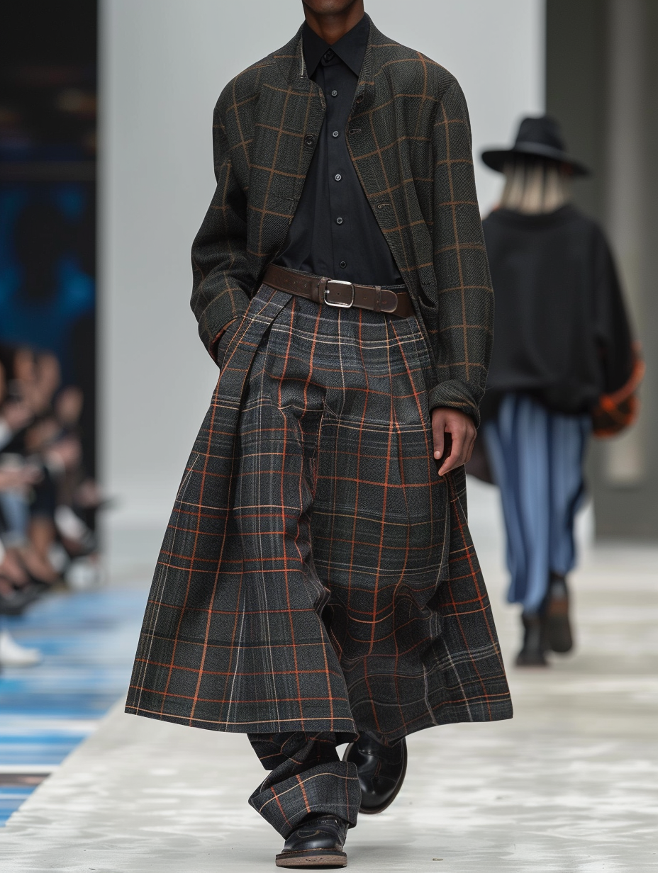 Men's Tartan Fashion Skirt