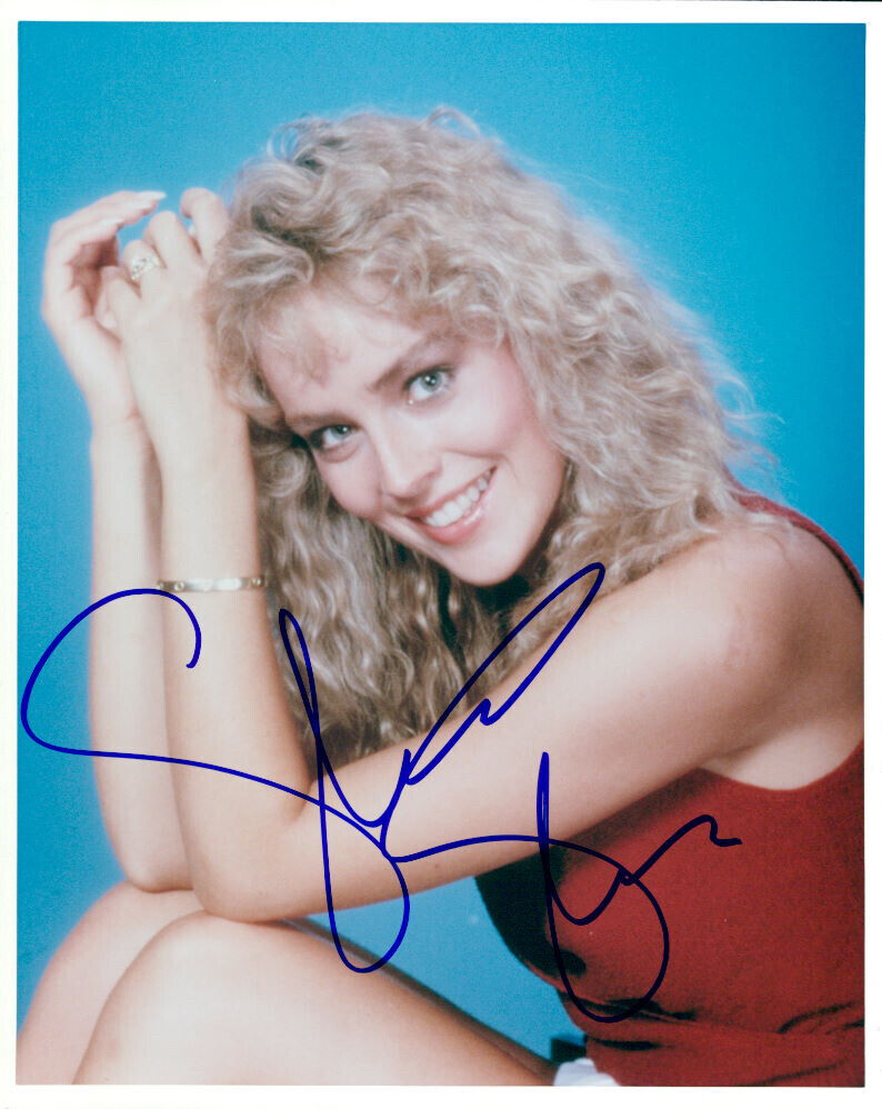 Sharon Stone early signed 8x10 Photo Poster painting