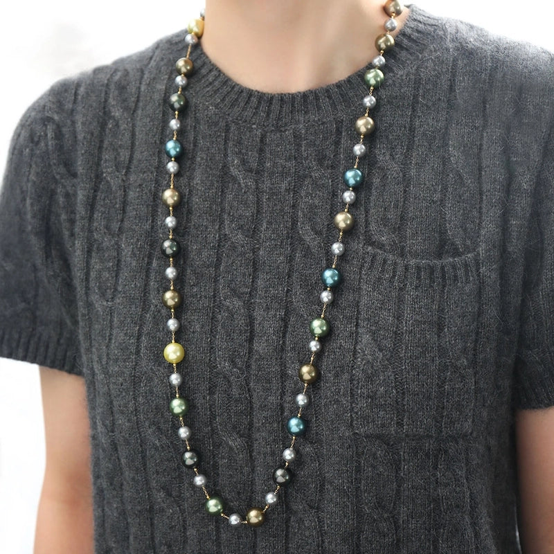 Casual Minimalist Classic Style Round Copper Beaded Women's Necklace