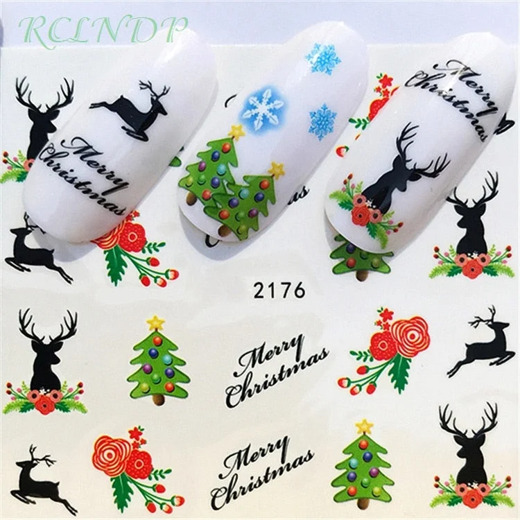 Water sticker for nail art decoration slider flamingo coconut palm tree adhesive design decal manicure lacquer accessoires foil