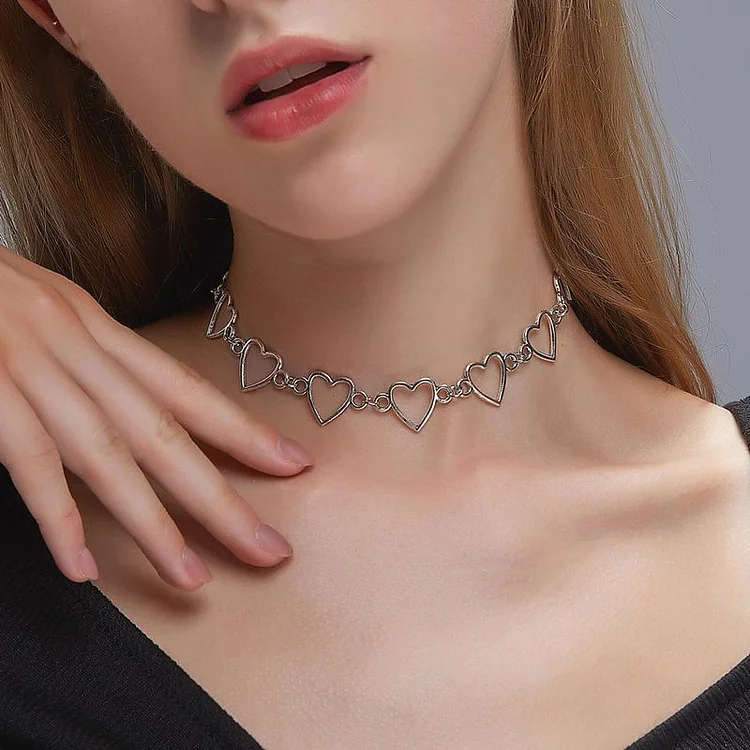 Hollow Heart Choker