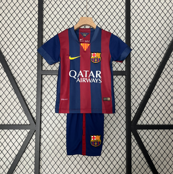 Retro 14/15 Barcelona Home Kids Kit Football Jersey Thai Quality